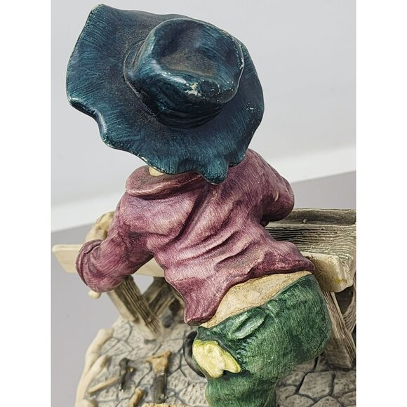 Vintage Artisan Figurine Of Worker With Bench & Tools Signed Antonio Costa - Picture 10 of 16